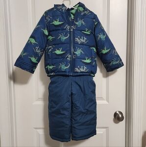 Carter's Navy Dinosaur Puffer Jacket and Pants Set